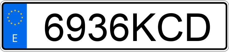 Numer rejestracyjny 6936KCD posiada FIAT 500