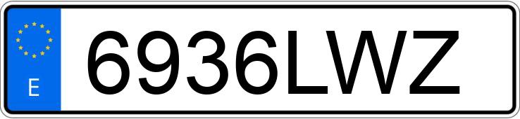 Numer rejestracyjny 6936LWZ posiada VOLKSWAGEN T-ROC