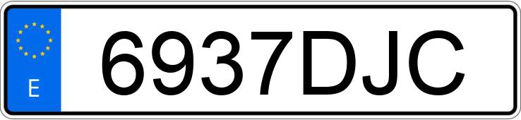 Numer rejestracyjny 6937DJC posiada PEUGEOT 307