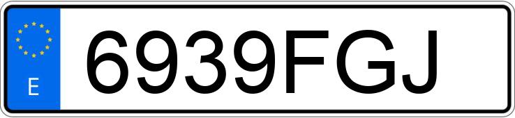 Numer rejestracyjny 6939FGJ posiada RENAULT MEGANE