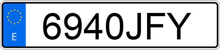 Numer rejestracyjny 6940JFY posiada VOLKSWAGEN COMBI