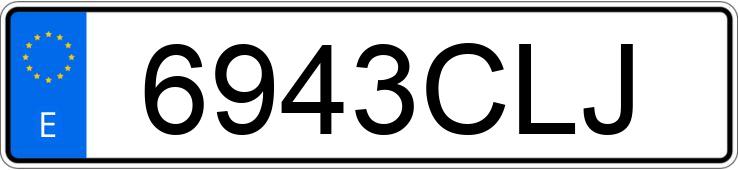 Numer rejestracyjny 6943CLJ posiada VOLKSWAGEN TRANSPORTER