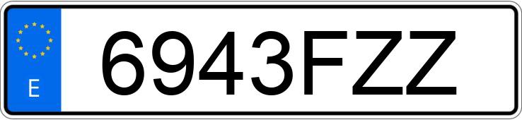 Numer rejestracyjny 6943FZZ posiada OPEL ZAFIRA
