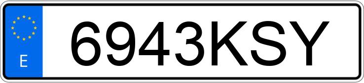 Numer rejestracyjny 6943KSY posiada AUDI Q7