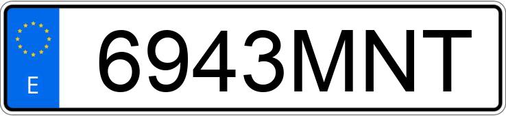 Numer rejestracyjny 6943MNT posiada TOYOTA PROACE VERSO