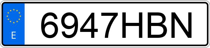 Numer rejestracyjny 6947HBN posiada MERCEDES E (212-207)