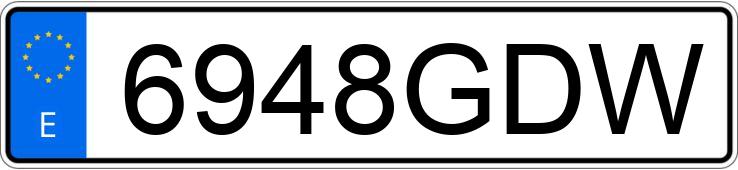 Numer rejestracyjny 6948GDW posiada MERCEDES VITO