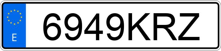 Numer rejestracyjny 6949KRZ posiada FORD KUGA