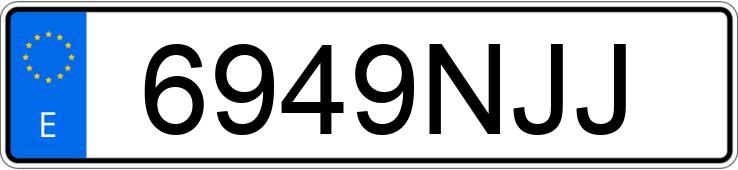 Numer rejestracyjny 6949NJJ posiada TOYOTA COROLLA