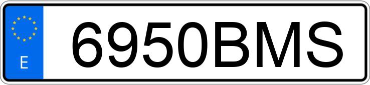 Numer rejestracyjny 6950BMS posiada CITROEN SAXO