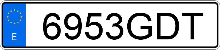 Numer rejestracyjny 6953GDT posiada VOLKSWAGEN PASSAT