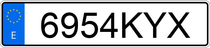 Numer rejestracyjny 6954KYX posiada SUZUKI S-CROSS