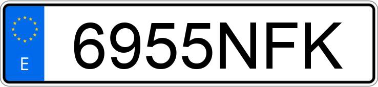 Numer rejestracyjny 6955NFK posiada VOLKSWAGEN TAIGO