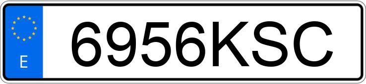 El número de registro 6956KSC tiene HYUNDAI IONIQ