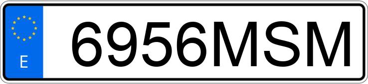 Numer rejestracyjny 6956MSM posiada SEAT IBIZA