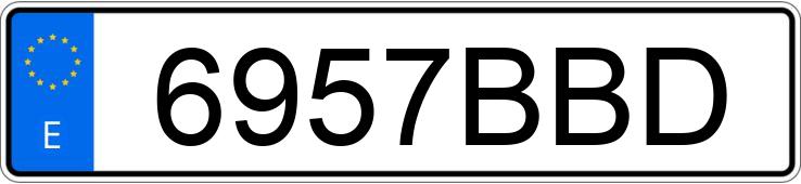 Numer rejestracyjny 6957BBD posiada FIAT BRAVA 100 JTD SX