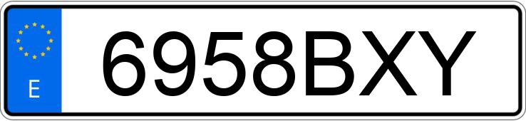 Numer rejestracyjny 6958BXY posiada FIAT MULTIPLA