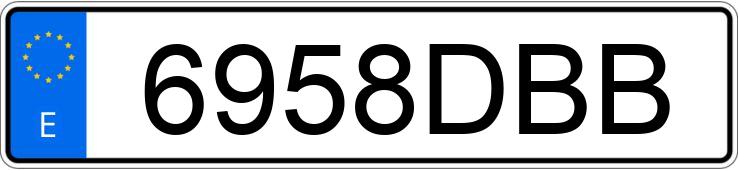 Numer rejestracyjny 6958DBB posiada AUDI TT