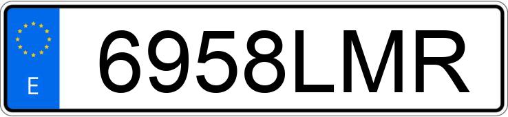 Numer rejestracyjny 6958LMR posiada FORD MUSTANG