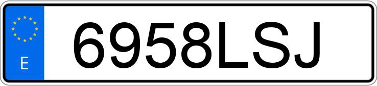 Numer rejestracyjny 6958LSJ posiada VOLKSWAGEN TRANSPORTER