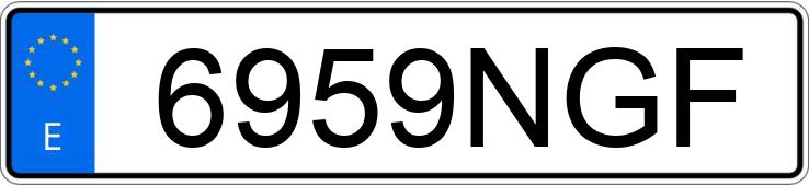 Numer rejestracyjny 6959NGF posiada SEAT IBIZA