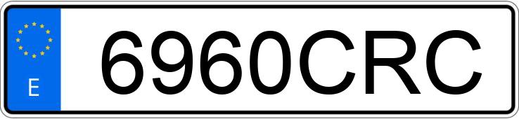 Numer rejestracyjny 6960CRC posiada AUDI A3
