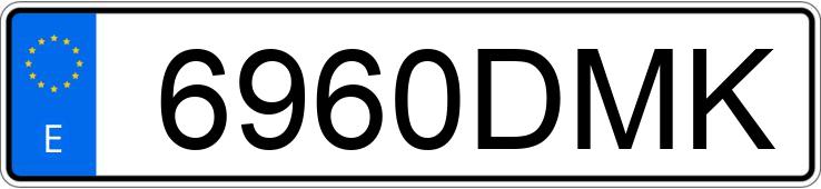Numer rejestracyjny 6960DMK posiada VOLKSWAGEN GOLF