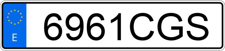 Die Registrierungsnummer 6961CGS hat PEUGEOT 307