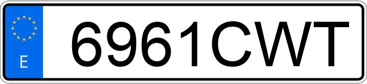 Numer rejestracyjny 6961CWT posiada RENAULT MEGANE