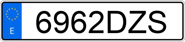 Numer rejestracyjny 6962DZS posiada HONDA @ 125