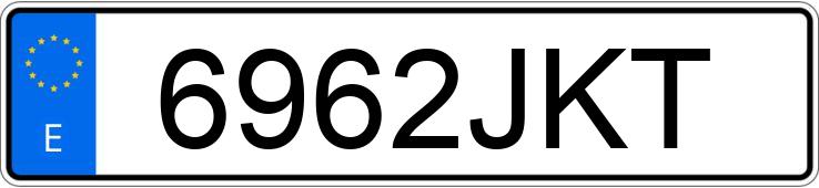 Numer rejestracyjny 6962JKT posiada PEUGEOT 208