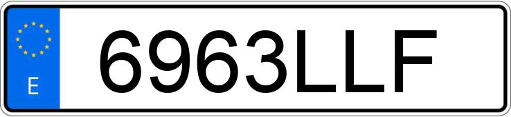 Numer rejestracyjny 6963LLF posiada TESLA MODEL 3