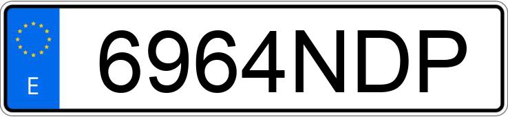 Numer rejestracyjny 6964NDP posiada BMW X5