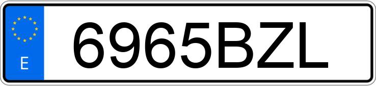 Numer rejestracyjny 6965BZL posiada PEUGEOT 206