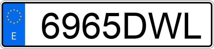 Numer rejestracyjny 6965DWL posiada OPEL MERIVA