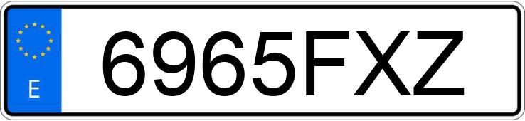 Numer rejestracyjny 6965FXZ posiada LEXUS IS 250