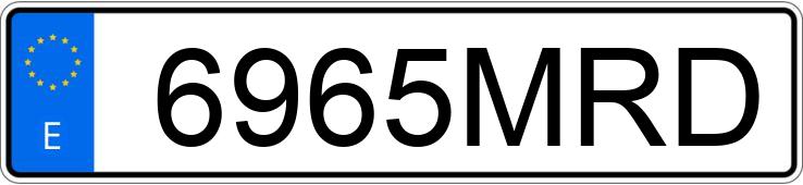 Numer rejestracyjny 6965MRD posiada AUDI A7 SPORTBACK