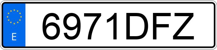 Numer rejestracyjny 6971DFZ posiada DAF 75 310 FA CF