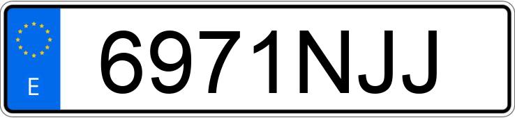 Numer rejestracyjny 6971NJJ posiada TOYOTA COROLLA