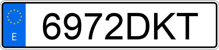 Numer rejestracyjny 6972DKT posiada SEAT IBIZA