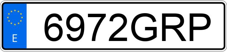 Numer rejestracyjny 6972GRP posiada CHEVROLET-GM CRUZE