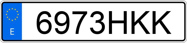 Numer rejestracyjny 6973HKK posiada PEUGEOT EXPERT