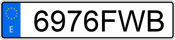 Numer rejestracyjny 6976FWB posiada PEUGEOT 207