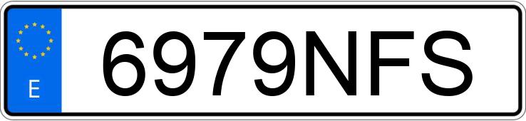 Numer rejestracyjny 6979NFS posiada TESLA MODEL 3