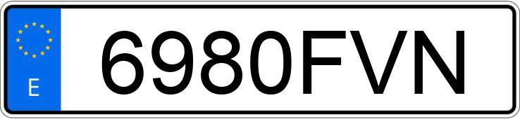 Numer rejestracyjny 6980FVN posiada ALFA ROMEO 159