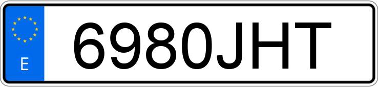 Numer rejestracyjny 6980JHT posiada AUDI TT