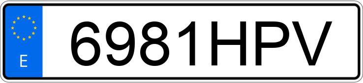 Numer rejestracyjny 6981HPV posiada VOLKSWAGEN PASSAT