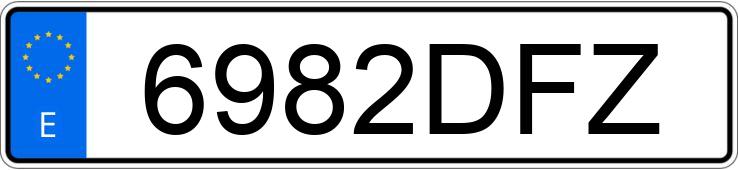 Numer rejestracyjny 6982DFZ posiada RENAULT LAGUNA