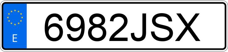 Numer rejestracyjny 6982JSX posiada SEAT IBIZA Numer rejestracyjny 6982JSX posiada SEAT IBIZA