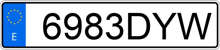 Numer rejestracyjny 6983DYW posiada RENAULT SCENIC